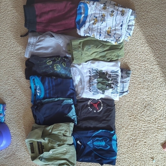 Bundle of Size 4 Boy Clothes: Athletic, PJs, Pants, Short Sleeve & Long Sleeve - Picture 1 of 13